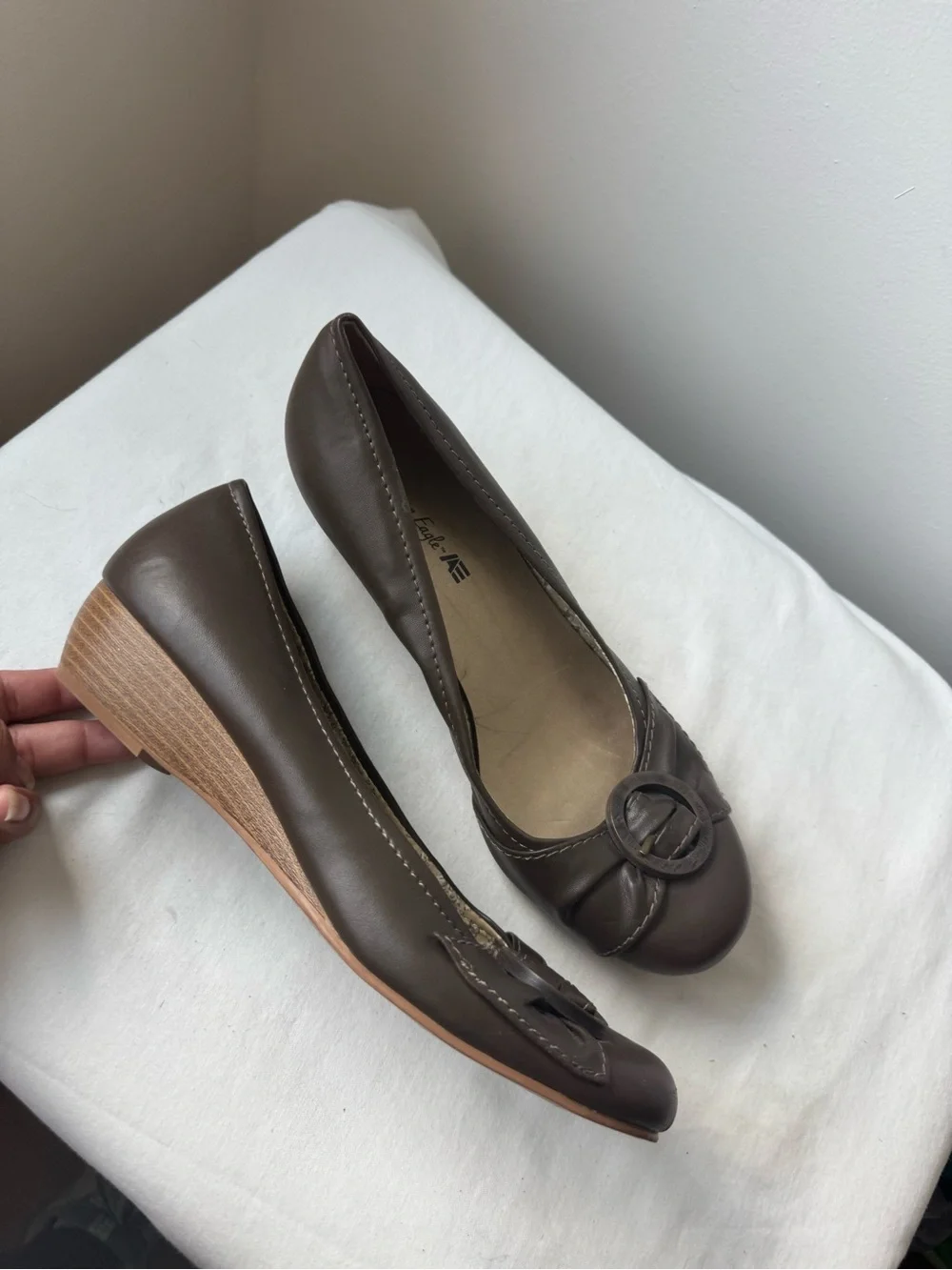 Comfort Classics Women's Brown Wedge Pumps